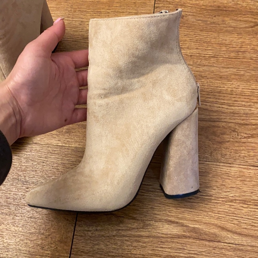 Worn twice, there is a scratch I made on the front ;( (pictured)